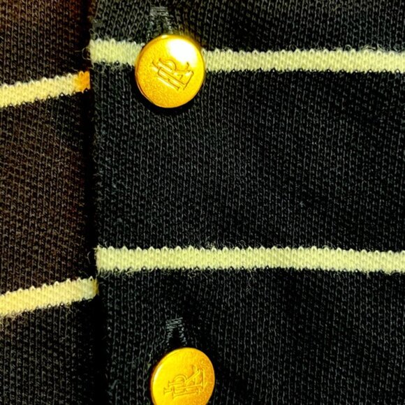 Ralph Lauren-blue and white with gold buttons polo shirt-size 2X large - Picture 4 of 5